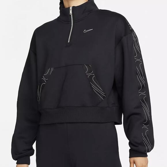 Nike Oversized Therma Fit Pullover 1/2 Zip Long Sleeve Training Jacket Top Large - Picture 1 of 11